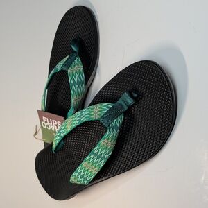 Chaco Flip Ecotread Flip Flop Sandals Womens 12 NWT NEW Green Missoni J102816